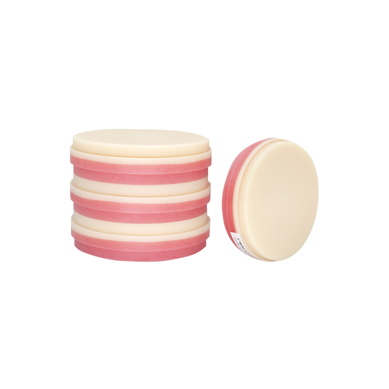 मजबूत और टिकाऊ पुनर्स्थापनों के लिए टिकाऊ और जल प्रतिरोधी पिंक-ए2 डेंटल पीएमएमए ब्लॉक