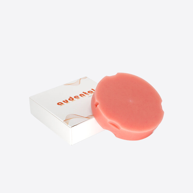 मजबूत और टिकाऊ पुनर्स्थापनों के लिए टिकाऊ और जल प्रतिरोधी पिंक-ए2 डेंटल पीएमएमए ब्लॉक