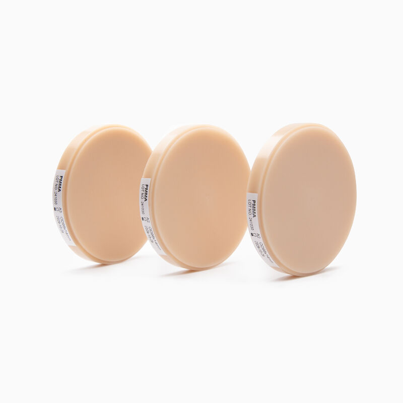 150Mpa के फ्लेक्सरल स्ट्रेंथ और 132 से 151 ग्राम प्रति एमएल के बीच घनत्व वाले डेंटल पीएमएमए ब्लॉक, डेंटल रेस्टोरेशन के लिए आदर्श