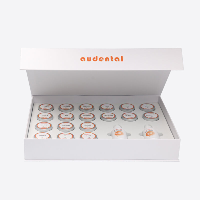 फुल कंटूर जिरकोनिया के लिए स्मूथ हैंडलिंग और लगातार एस्थेटिक परिणामों के साथ कलरिंग सिस्टम की पेशकश करने वाला डेंटल लैब उपकरण