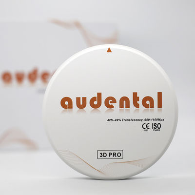 सीई एफडीए एसएफडीए आईएसओ डेंटल जिरकोनिया ब्लॉक पारदर्शिता 42-49% OEM/ODM डेंटल के लिए