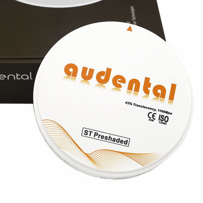 सीएडी सीएएम पूर्व छायांकित ज़िरकोनिया ब्लॉक एसटी/डीएसटी उच्च पारभासी ज़िरकोनिया 43% आईएसओ