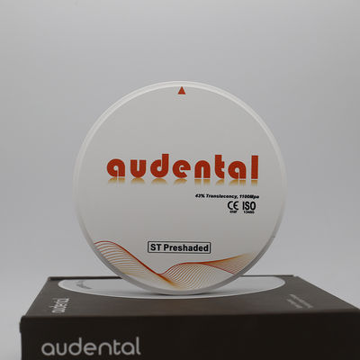 ऑडेंटल क्राउन एंड ब्रिज एसटी सीएडी/सीएएम सिस्टम के साथ प्रीशेड्ड जिरकोनिया ब्लॉक