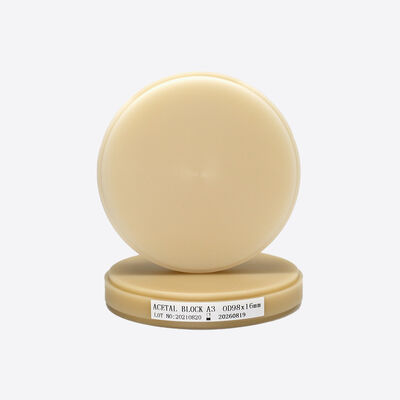 पूर्ण डेन्चर के लिए डेंटल लैब मिलिंग मटेरियल पिंक-ए2 पीएमएमए ब्लॉक 98 मिमी/95 मिमी आकार और आकार